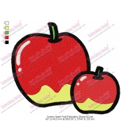 Cartoon Apple Fruit Embroidery Design 02